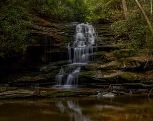 Tuinposter Watervallen Waterfall in the New River Gorge  © Timothy