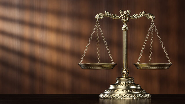 Libra Scales of justice. Law Legal System Crime concept