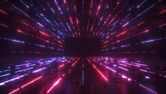 Digital Technology Tunnel Futuristic Background