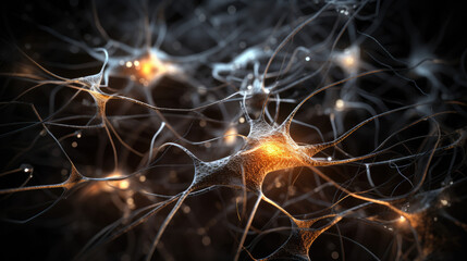 Brain neurons cell, generative ai