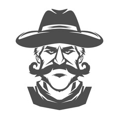 Cowboy logo icon design