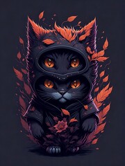 The Shadow Cat Illustrations 2 - AI generated