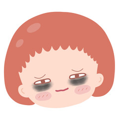 Baby Bangs Girl Raccoon Eyes 2