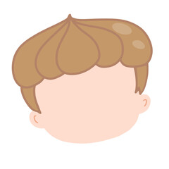 Whipping Cream Hair Boy Head