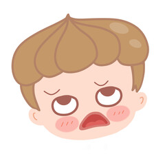 Whip Cream Hair Boy Roll Eyes