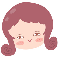 Roll Hair Girl Smiling