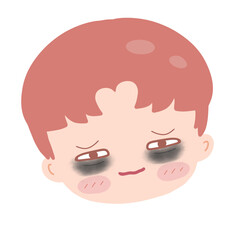 Pink Hair Boy Raccoon Eyes 2