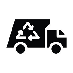 recycling solid icon illustration vector graphic