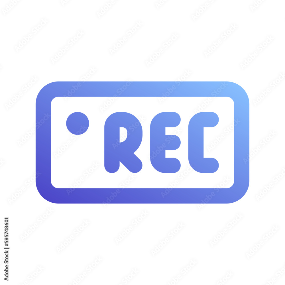 Sticker rec gradient icon