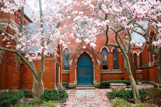 ITHACA, NY - April 18, 2023: Cornell University  in spring time