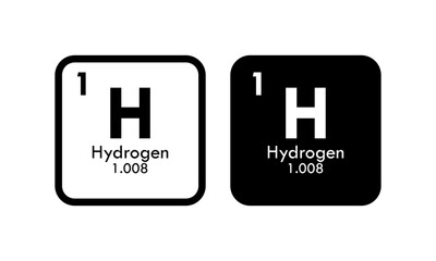 hydrogen icon set. vector template illustration  for web design