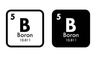 boron icon set. vector template illustration  for web design