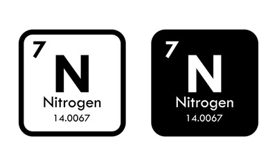 nitrogen icon set. vector template illustration  for web design - obrazy, fototapety, plakaty