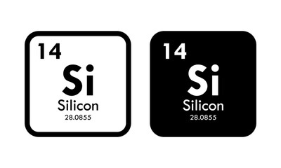 silicon icon set. vector template illustration  for web design