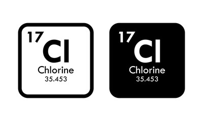 chlorine icon set. vector template illustration  for web design