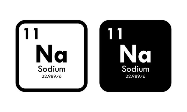 sodium icon set. vector template illustration  for web design