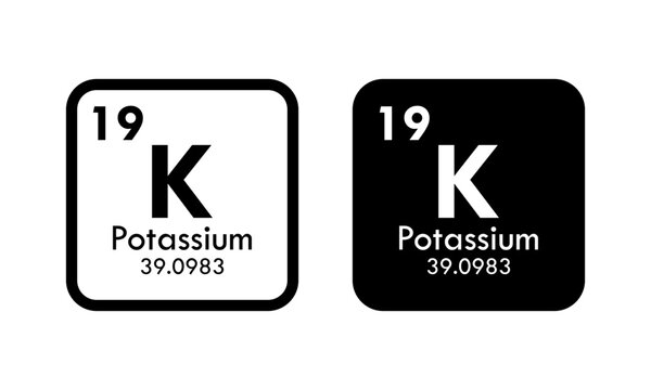 potassium icon set. vector template illustration  for web design