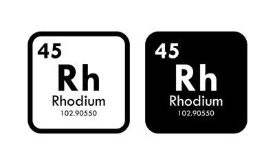 rhodium icon set. vector template illustration  for web design
