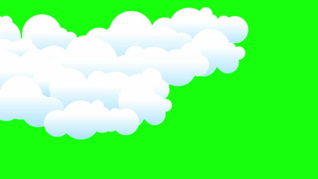 green screen 4K cloud Loop Animation Moving clouds motion graphics with background