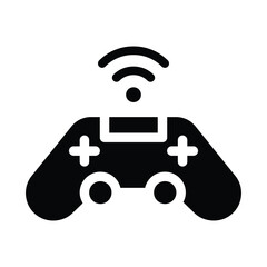 game console glyph icon illustration vector graphic