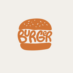 burger logo vector illustration. 