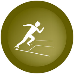 Fototapeta na wymiar Illustration of Sport Icon of Running. A Popular Fitness Activity That Challenges The Body and Clears The Mind, Perfect for All Levels of Athleticism. 