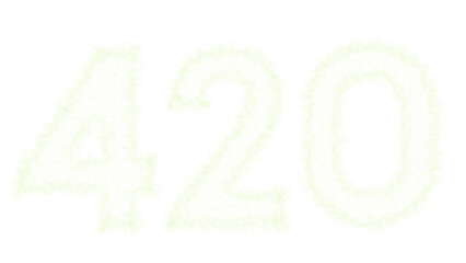 Fototapeta premium The numbers '420' are made with a hologram effect