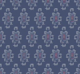 Japanese Embroidery Cross Shape Vector Seamless Pattern