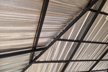 House roof stainless steel sheet and beam structure