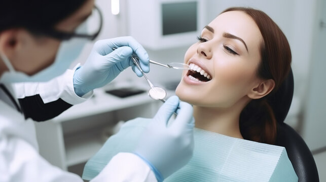 Perfect smile, dental consultation, dental treatment. generate by ai