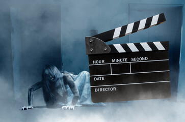 horror movie concept, movie slate