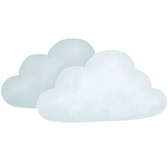 Dark cloud watercolor illustration