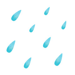 Raindrop watercolor illustration