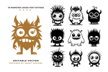 Monster Logos for Tattoos Pack x10