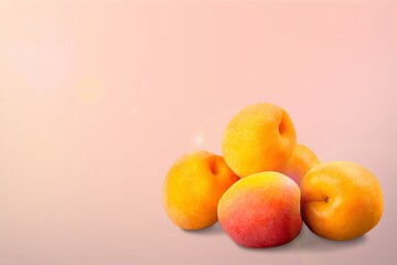 Delicious sweet ripe orange apricot fruit