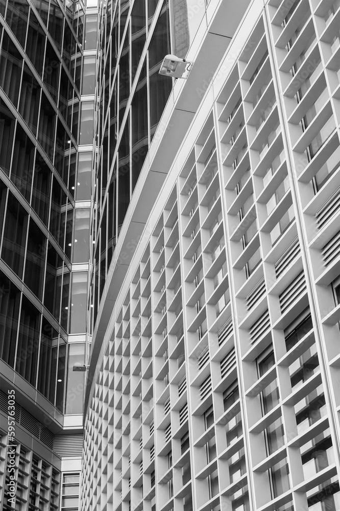 Poster exterior of modern architecture. building abstract background