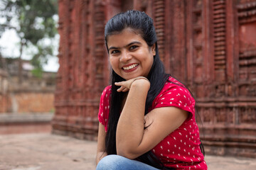 Naklejka premium Terracotta temple of West Bengal