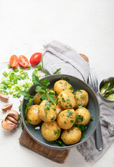 Boiled new potatoes.