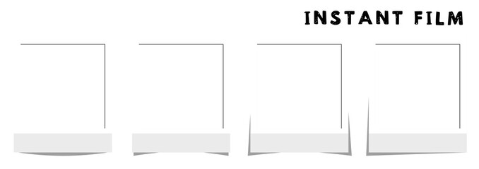 instant film frame square White ,インスタントフィルム風フレーム 正方形 白,PNG