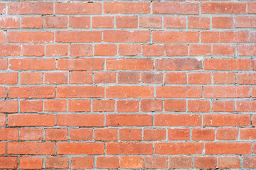 Empty red brick background. Mock up for your product display, montage, template and wallpaper concept