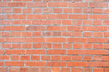 Naklejka premium Empty red brick background. Mock up for your product display, montage, template and wallpaper concept