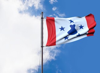 Flag of the Austral Islands - Waving Flag