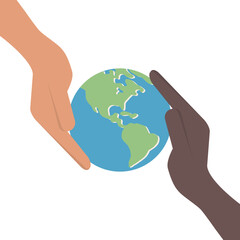 Harmony Hand Holding And Peace Between Race
