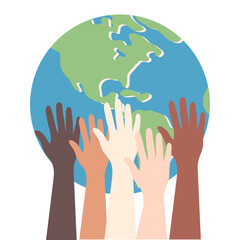 Harmony Hand Holding And Peace Between Race
