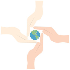 Harmony Hand Holding And Peace Between Race
