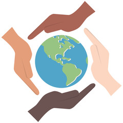 Harmony Hand Holding And Peace Between Race
