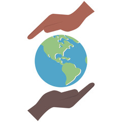 Harmony Hand Holding And Peace Between Race
