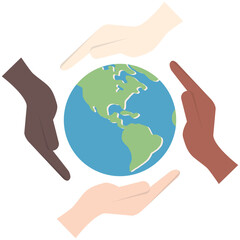 Harmony Hand Holding And Peace Between Race
