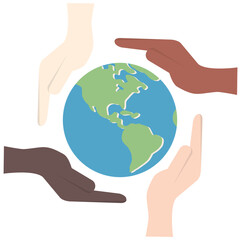 Harmony Hand Holding And Peace Between Race
