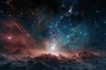 An expansive universe of stars, nebulas, and galaxies. Generative AI